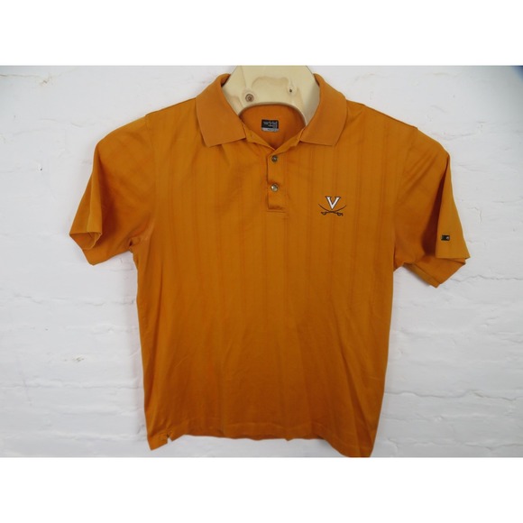 Nike Other - Vtg Virginia Cavaliers Polo Shirt Mens Medium Orange Nike Tiger Woods Golf UVA